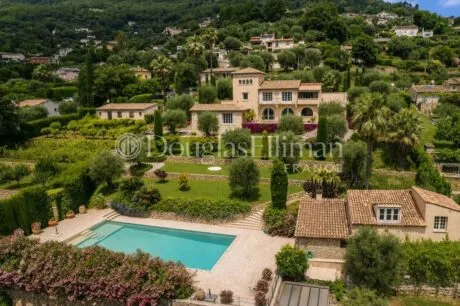 Image - LE BAR-SUR-LOUP : An Exceptional Stone Estate with Panoramic Views, Pool, Tennis & Provençal Gardens - Picture n°1